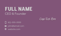 Vintage Gothic Wordmark Business Card Preview