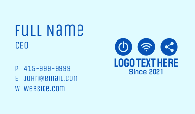 Digital Tech Wordmark Business Card Image Preview