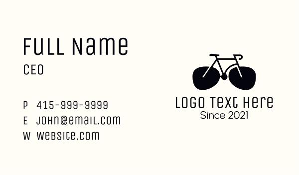 Bicycle Sunglasses Business Card Design Image Preview