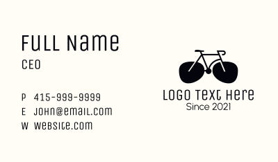 Bicycle Sunglasses Business Card Image Preview