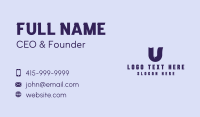 Marketing Insurance Letter U Business Card Preview