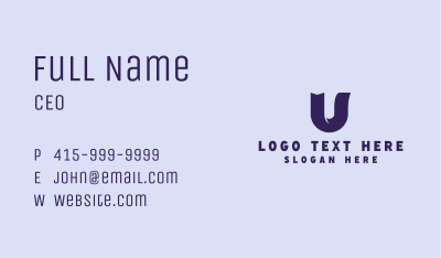 Marketing Insurance Letter U Business Card Image Preview