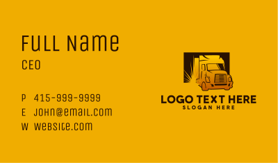 Auto Delivery Truck Business Card Image Preview