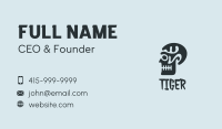 Black Skull Profile Business Card Image Preview