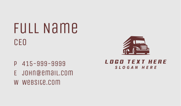 Truck Driver Transport Business Card Design Image Preview