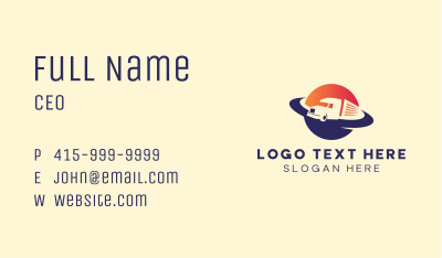 Planet Trucking Courier Business Card Image Preview