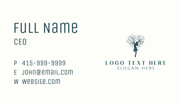 Organic Woman Tree Business Card Design Image Preview