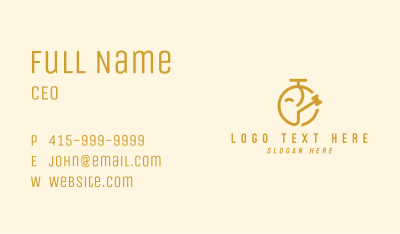 Gold Gavel Watch Business Card Image Preview