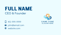 Sunrise Sea Waves Business Card Image Preview