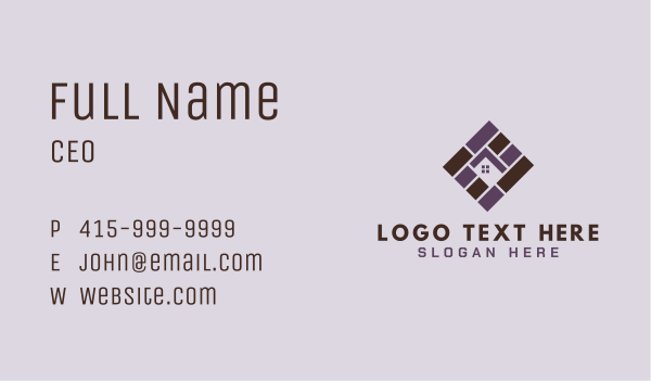 House Tile Pattern Business Card Design Image Preview