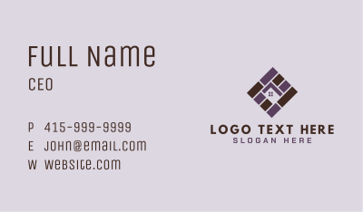 House Tile Pattern Business Card Image Preview