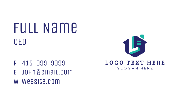 Modern House Letter L Business Card Design Image Preview