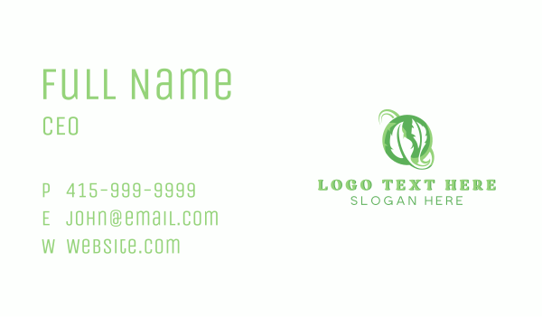 Eco Planet Leaf Business Card Design Image Preview