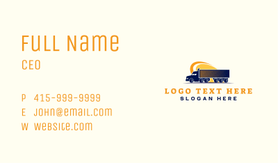 Transport Truck Logistics Business Card Image Preview