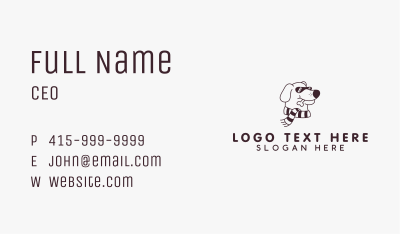 Scarf Sunglasses Dog Business Card Image Preview