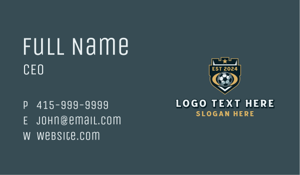 Soccer League Tournament Business Card Design Image Preview