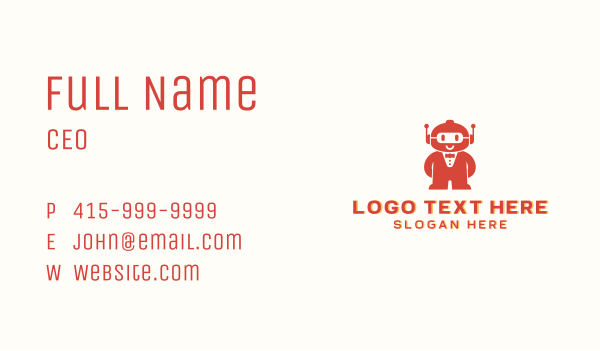 Robot Toy Educational Business Card Design Image Preview