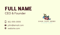 Massachusetts Cranberry Fruit Business Card Design