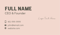 Elegant Apparel Wordmark Business Card Design