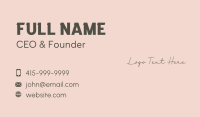 Elegant Apparel Wordmark Business Card Image Preview