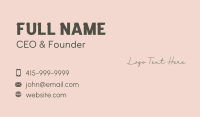 Elegant Apparel Wordmark Business Card Preview