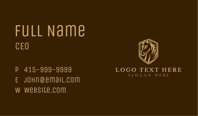 Stallion Horse Shield Business Card Image Preview