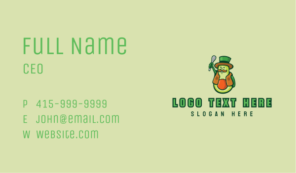 Avocado Farmer Mascot  Business Card Design Image Preview