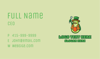 Avocado Farmer Mascot  Business Card
