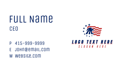 American Eagle Flag Business Card Image Preview