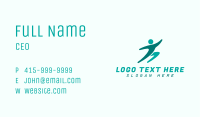 Fitness Running Man Business Card Image Preview