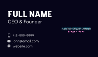 Neon Company Wordmark Business Card Image Preview