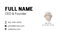 Minimalist Male Outline Business Card Image Preview