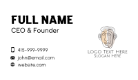 Minimalist Male Outline Business Card Design