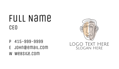 Minimalist Male Outline Business Card
