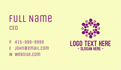 Violet Indian Spa Business Card