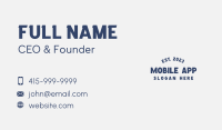 Blue Modern Wordmark  Business Card Image Preview