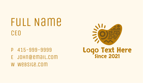 Mayan Tribal Art Business Card Design Image Preview