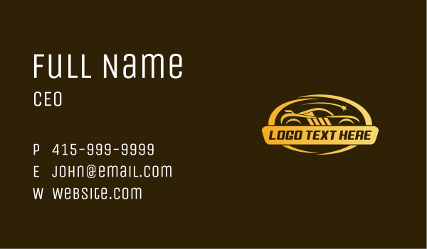 Fast Car Detailing  Business Card Design Image Preview