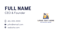 Tropical Sea Boat Business Card Image Preview