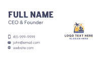 Tropical Sea Boat Business Card Design