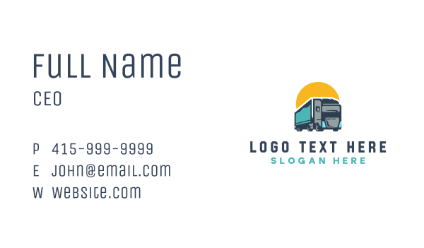 Trucking Cargo Delivery Business Card Design Image Preview