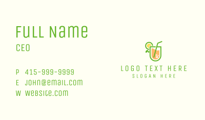 Healthy Juice Beverage  Business Card Image Preview
