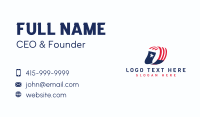 Patriotic Flag Letter D Business Card Preview