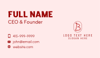 Handwritten Letter B  Business Card Image Preview