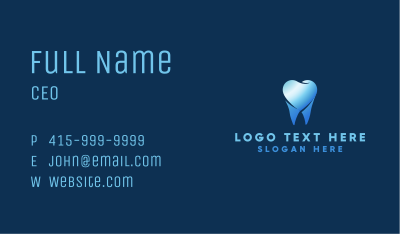 Blue Abstract Tooth Business Card Image Preview