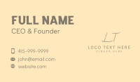 Elegant Handwritten Letter Business Card Image Preview