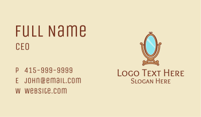 Antique Floor Mirror  Business Card Image Preview