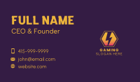 Lightning Bolt Hexagon Business Card Image Preview