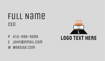 Construction Road Roller Lettermark Business Card Image Preview