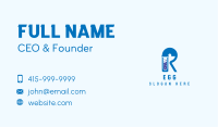 Blue Test Tube Letter R Business Card Image Preview